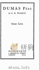 DUMAS PERE 1934 PDF电子版封面