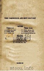THE CAMBRIDGE ANCIENT HISTORY VOLUME XII 1939 PDF电子版封面