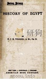 HISTORY OF EGYPT 1890 PDF电子版封面