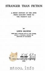STRANGER THAN FICTION 1932 PDF电子版封面