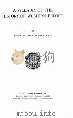 A SYLLABUS OF THE HISTORY OF WESTERN EUROPE（1927 PDF版）