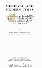 MEDIEVAL AND MODERN TIMES 1916 PDF电子版封面