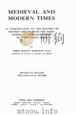 Medieval and modern times（1919 PDF版）