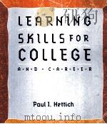 LEARNIHG SKILLS FOR COLLEGE AND CAREER PDF电子版封面