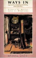 WAYS IN APPROACHES TO READING AND WRITING ABOUT LITERATURE PDF电子版封面
