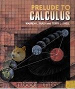 PRELUDE TO CALCULUS SECOND EDITION PDF电子版封面