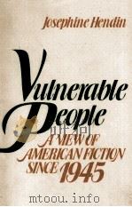 BULNERABLE PEOPLE A VIEW OF AMERICAN FICTION SINCE 1945 PDF电子版封面