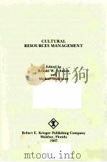 CULTURAL RESOURCES MANAGEMENT PDF电子版封面 0898748801