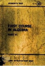 FIRST COURSE IN ALGEBRA PDF电子版封面
