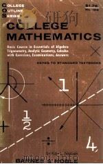 COLLEGE MATHEMATICS PDF电子版封面 KAJ L.NIELSEN