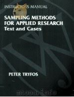 SAMPLING METHODS FOR APPLIED RSEARCH TEXT AND CASES PDF电子版封面