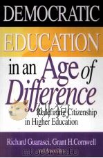 DEMOCRATIC EDUCATION IN AN AGE OF DIFFERENCE PDF电子版封面