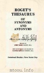 ROGET'S THESAURUS OF SYNONYMS AND ANTONYMS PDF电子版封面
