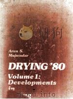 DRYING‘80 Volume 1:Developments in Drying（1980 PDF版）