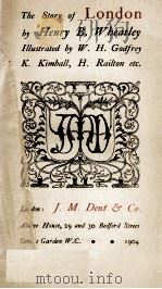 THE STORY OF LONDON 1904 PDF电子版封面