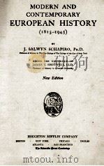 MODERN AND CONTEMPORARY EUROPEAN HISTORY (1815-1945)（1946 PDF版）