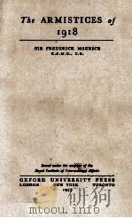 THE ARMISTICES OF 1918 1943 PDF电子版封面
