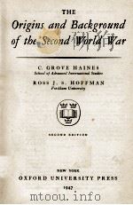 THE ORIGINS AND BACKGROUND OF THE SECOND WORLD WAR（1947 PDF版）