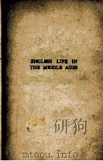 ENGLISH LIFE IN THE MIDDLE AGES PDF电子版封面