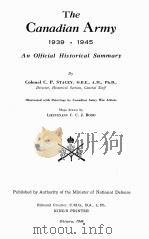 THE CANADIAN ARMY 1939-1945 1948 PDF电子版封面