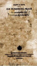 DIE FLAMISCHE FRAGE PDF电子版封面