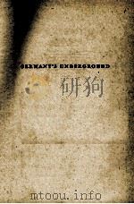 GERMANY'S UNDERGROUND 1947 PDF电子版封面