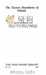 THE EASTERN BOUNDARIES OF POLAND 1944 PDF电子版封面