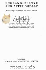 ENGLAND: BEFORE AND AFTER WESLEY（ PDF版）