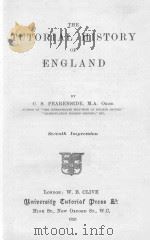 THE TUTORIAL HISTORY OF ENGLAND 1925 PDF电子版封面