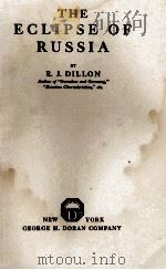THE ECLIPSE OF RUSSIA 1918 PDF电子版封面
