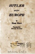 HITLER OVER EUROPE 1934 PDF电子版封面