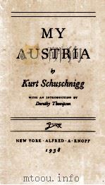 MY AUSTRIA 1938 PDF电子版封面