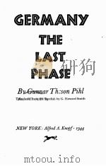 GERMANY THE LAST PHASE（1944 PDF版）