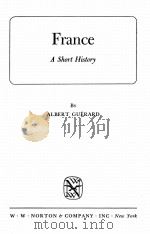FRANCE: A SHORT HISTORY 1946 PDF电子版封面