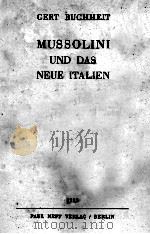 MUSSOLINI UND DAS NEUE ITALIEN（1938 PDF版）