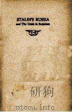 STALIN'S RUSSIA AND THE CRISIS IN SOCIALISM 1940 PDF电子版封面