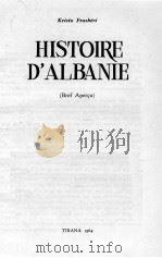 HISTOIRE D'ALBANIE (BREF APERCU) 1964 PDF电子版封面