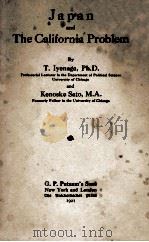JAPAN THE CALIFORNIA PROBLEM 1921 PDF电子版封面
