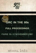 Grc in the 80s full proceedings 1981 PDF电子版封面