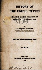 HISTORY OF THE UNITED STATES VOLUME VI.（1913 PDF版）
