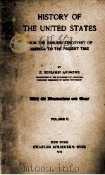 HISTORY OF THE UNITED STATES VOLUME V.（1913 PDF版）