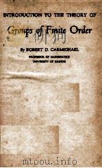GROUPS OF FINITE ORDER PDF电子版封面