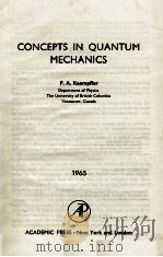 CONCEPTS IN QUANTUM MECHANICS（1965 PDF版）