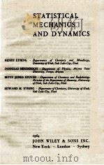 STATISTICAL MECANICS AND DYNAMICS（1964 PDF版）