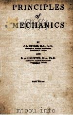 PRINCIPLES OF MECHANICSFIRST EDITION 1941 PDF电子版封面