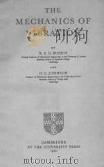 THE MECHANICS OF VIBRATION 1960 PDF电子版封面
