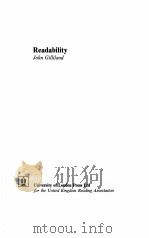 READABILITY JOHN GILLILAND PDF电子版封面