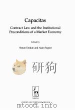 CAPACITAS CONTRACT LAW AND THE INSTITUTIONAL PRECONDITIONS OF A MARKET ECONOMY PDF电子版封面