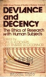 DEVIANCE AND DECENCY 1979 PDF电子版封面 0803913591