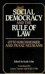 SOCIAL DEMOCRACY AND THE RULE OF LAW OTTO KIRCHHEIMER AND FRANZ MEUMANN 1987 PDF电子版封面 0043013007